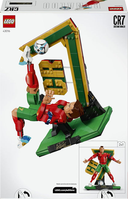 LEGO Editions Cristiano Ronaldo – Football Legend Toy - 3D Figure Display Model Kit - DIY Kids' Room Decor - Gift for 12+ Year Old Boys, Girls & Adult Sports Fans - 43016