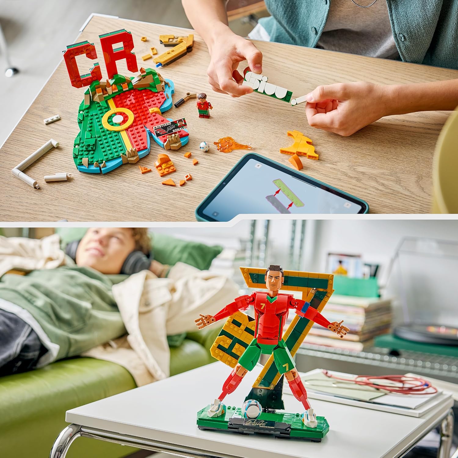 LEGO Editions Cristiano Ronaldo – Football Legend Toy - 3D Figure Display Model Kit - DIY Kids' Room Decor - Gift for 12+ Year Old Boys, Girls & Adult Sports Fans - 43016