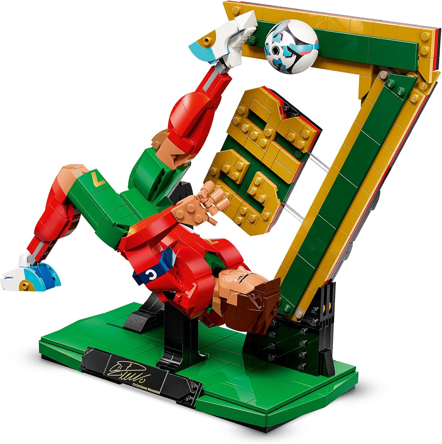 LEGO Editions Cristiano Ronaldo – Football Legend Toy - 3D Figure Display Model Kit - DIY Kids' Room Decor - Gift for 12+ Year Old Boys, Girls & Adult Sports Fans - 43016