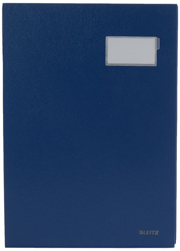 Leitz 57000035 Unterschriftsmappe, 20 Fächer, Überzug PP, blau, A4 & Pagna Pultordner Color (Pultmappe, 32 Fächer, 1-31) blau