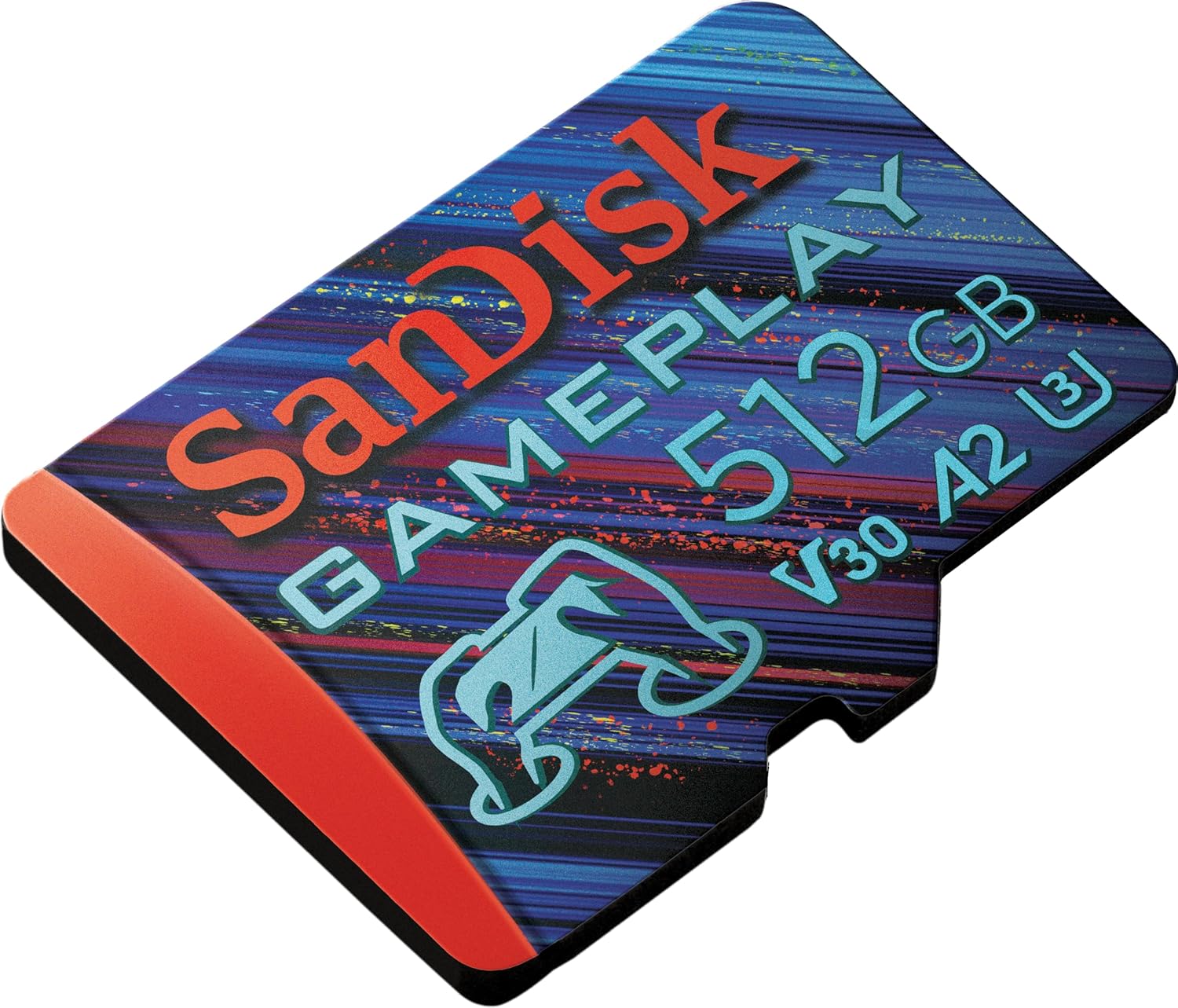 SANDISK Gameplay micro SD card 512GB (for mobile/handheld gaming consoles, up to 190 MB/s, for more demanding games, AAA-/3D-/VR-Grafik, 4K-UHD-Videos, A2, V30, U3)