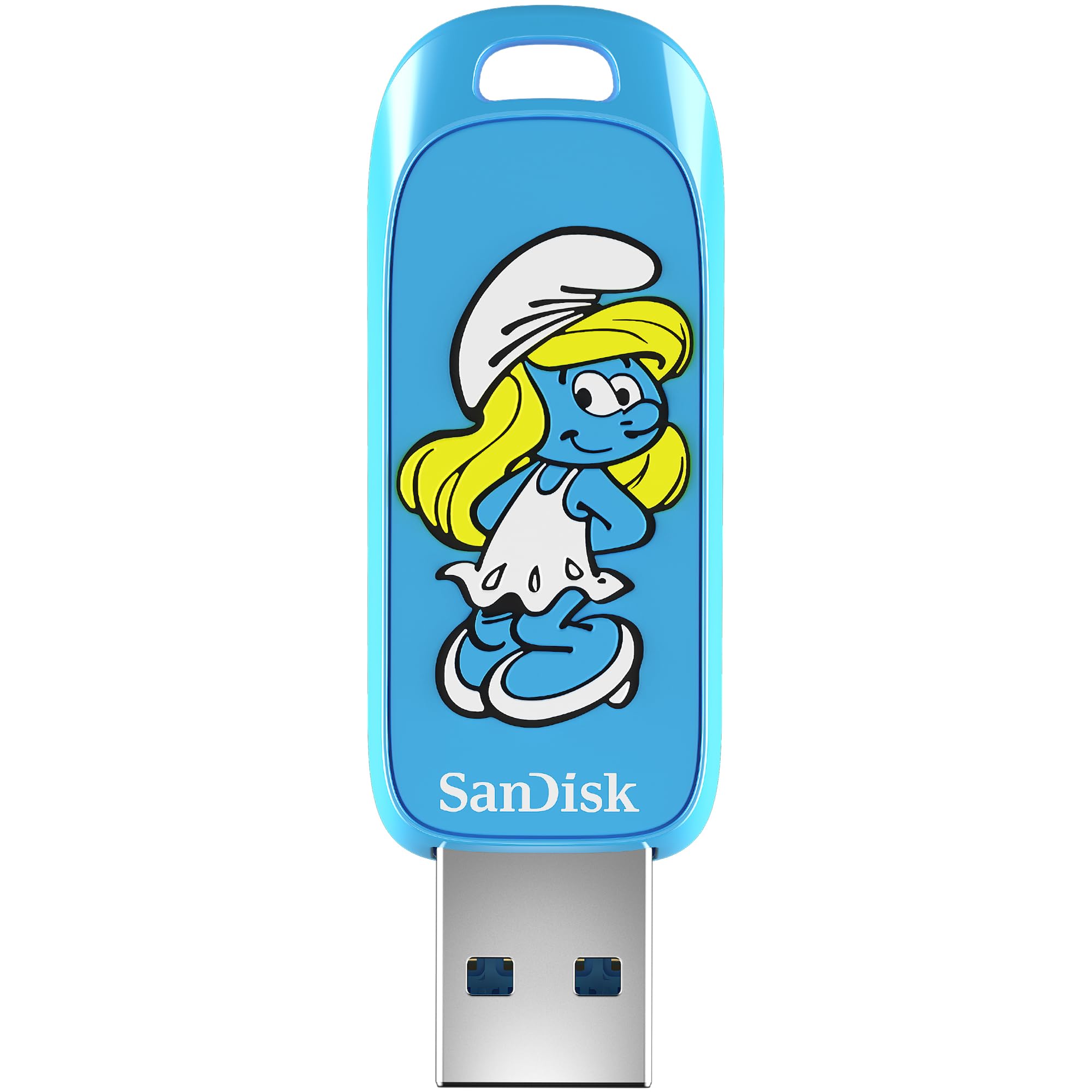 SanDisk 256GB Smurfs USB Flash Drive, Smurfette Edition - Up to 130MB/s, USB Type-A, for Gaming Consoles and Computers - SDCZIS-256G-G46