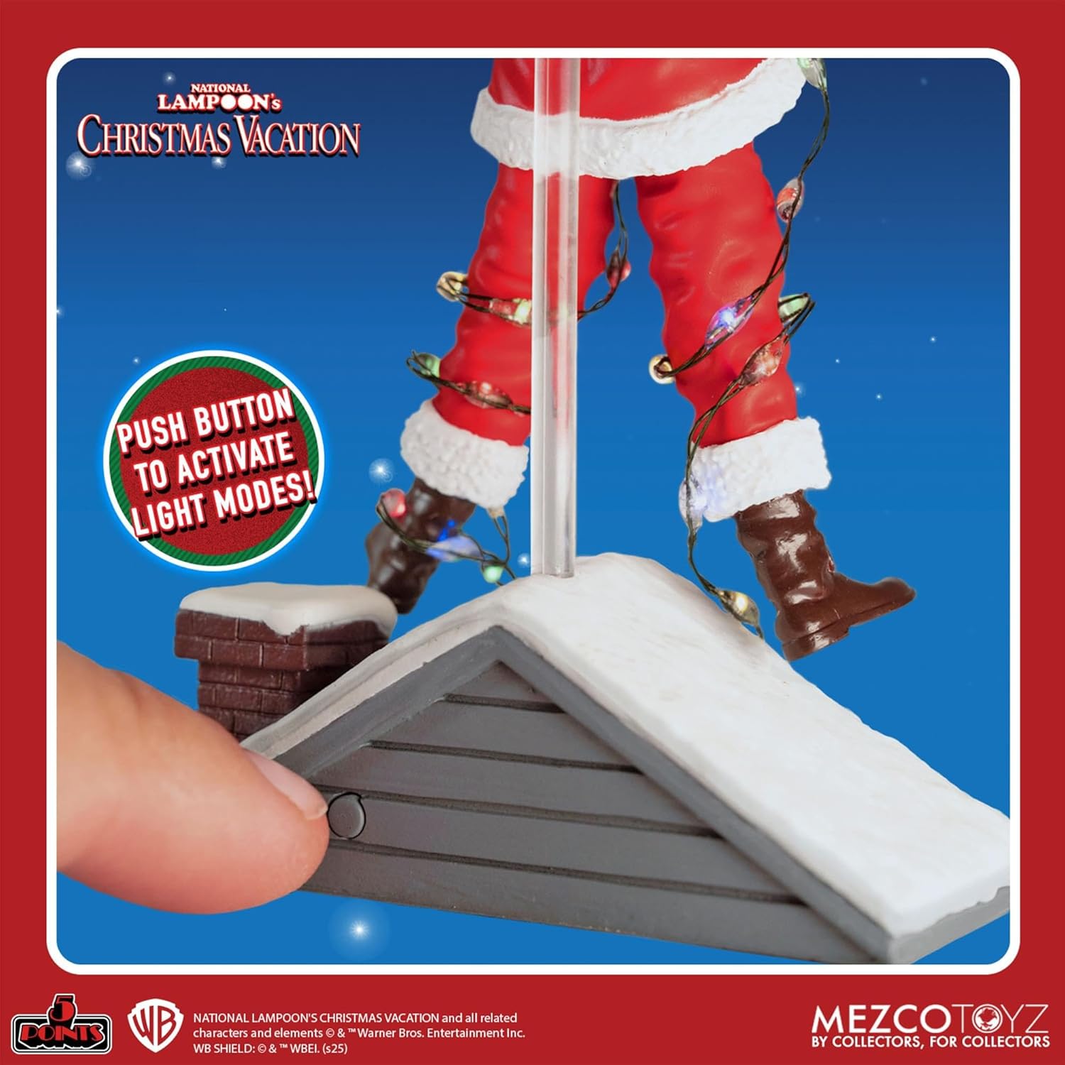 Mezco 5 Points National Lampoon's Christmas Vacation Light Shock Clark Griswold Action Figure