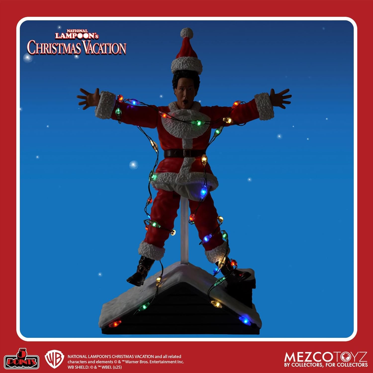 Mezco 5 Points National Lampoon's Christmas Vacation Light Shock Clark Griswold Action Figure