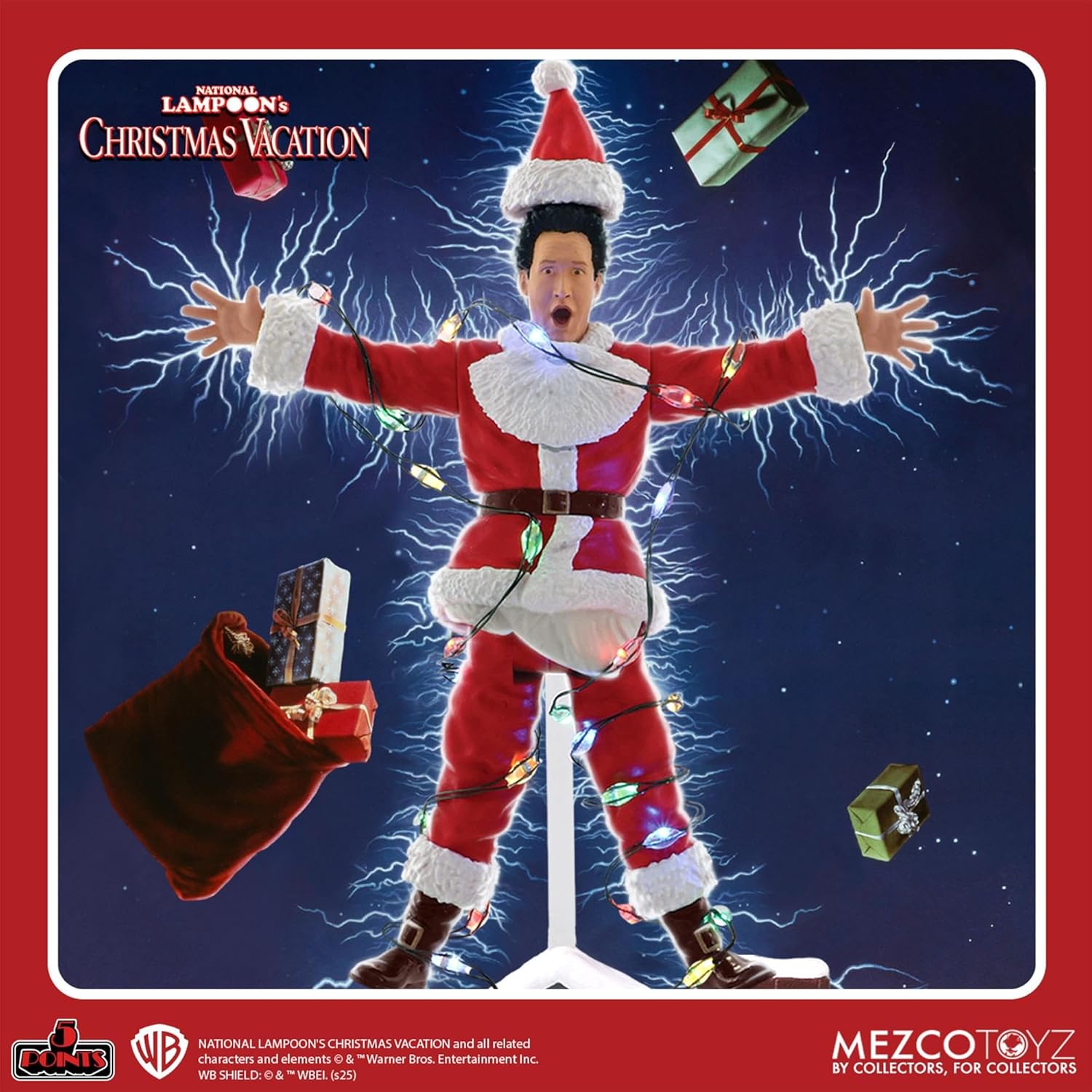 Mezco 5 Points National Lampoon's Christmas Vacation Light Shock Clark Griswold Action Figure