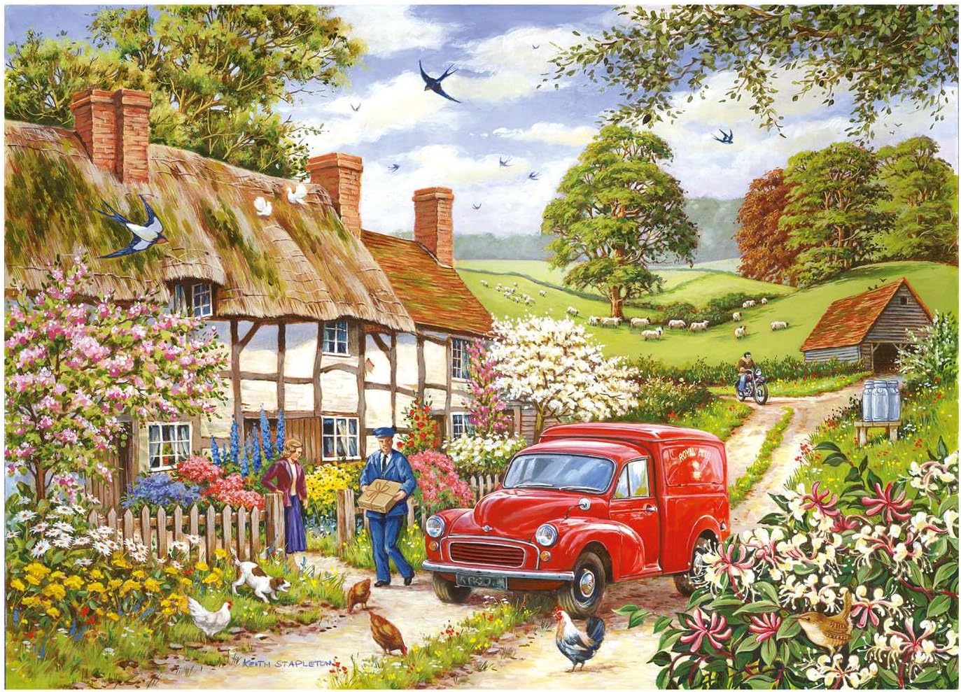 The House of Puzzles | Village Life Jigsaw Puzzles | 500 Piece | Towns and Villages Theme | FSC Certified Board | Multi-Pack | 4 Puzzles