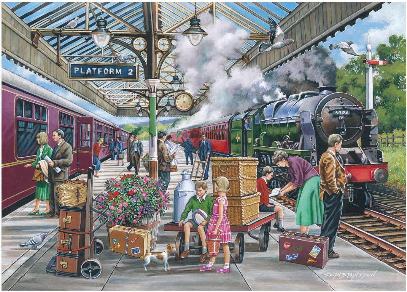 The House of Puzzles | Going Places | 4x 500 Piece Jigsaw Puzzles | Transport Theme | 13 x 19 in | FSC Certified Board
