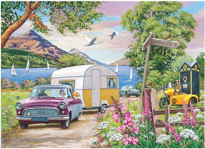 The House of Puzzles | Going Places | 4x 500 Piece Jigsaw Puzzles | Transport Theme | 13 x 19 in | FSC Certified Board