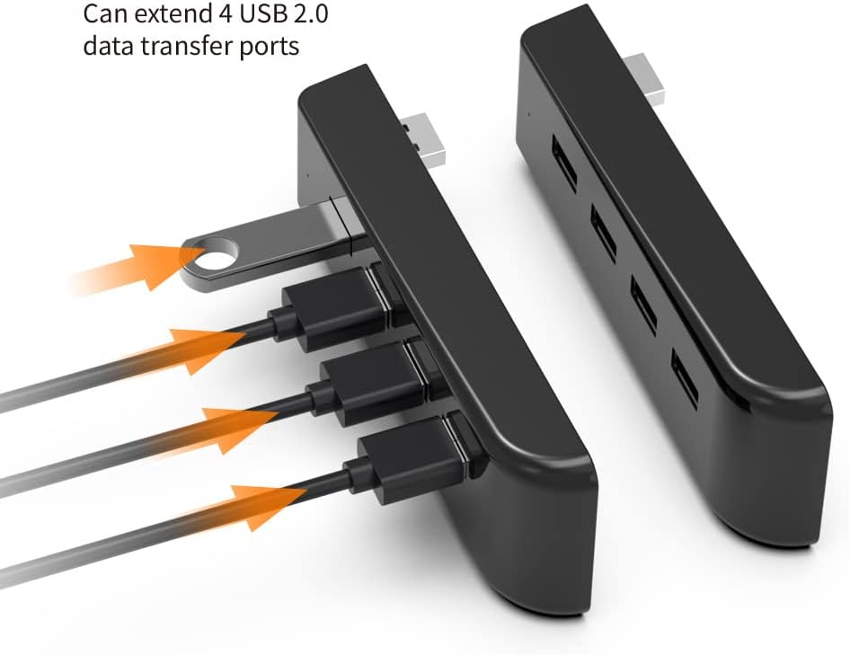 Dobe 4 Ports USB HUB Expansion Station for Playstation PS5 System Console USB 2.0 Output
