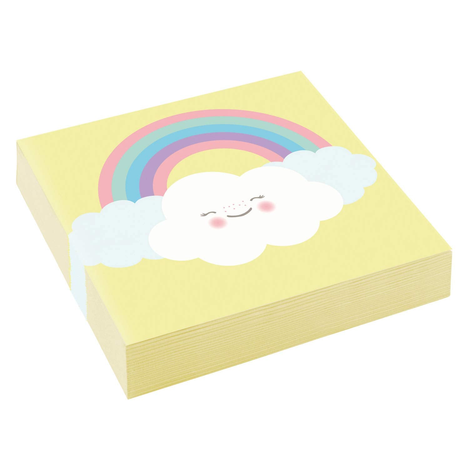 Generique - 20 piccoli tovaglioli di carta piccola nuvola, 25 x 25 cm, colore: giallo
