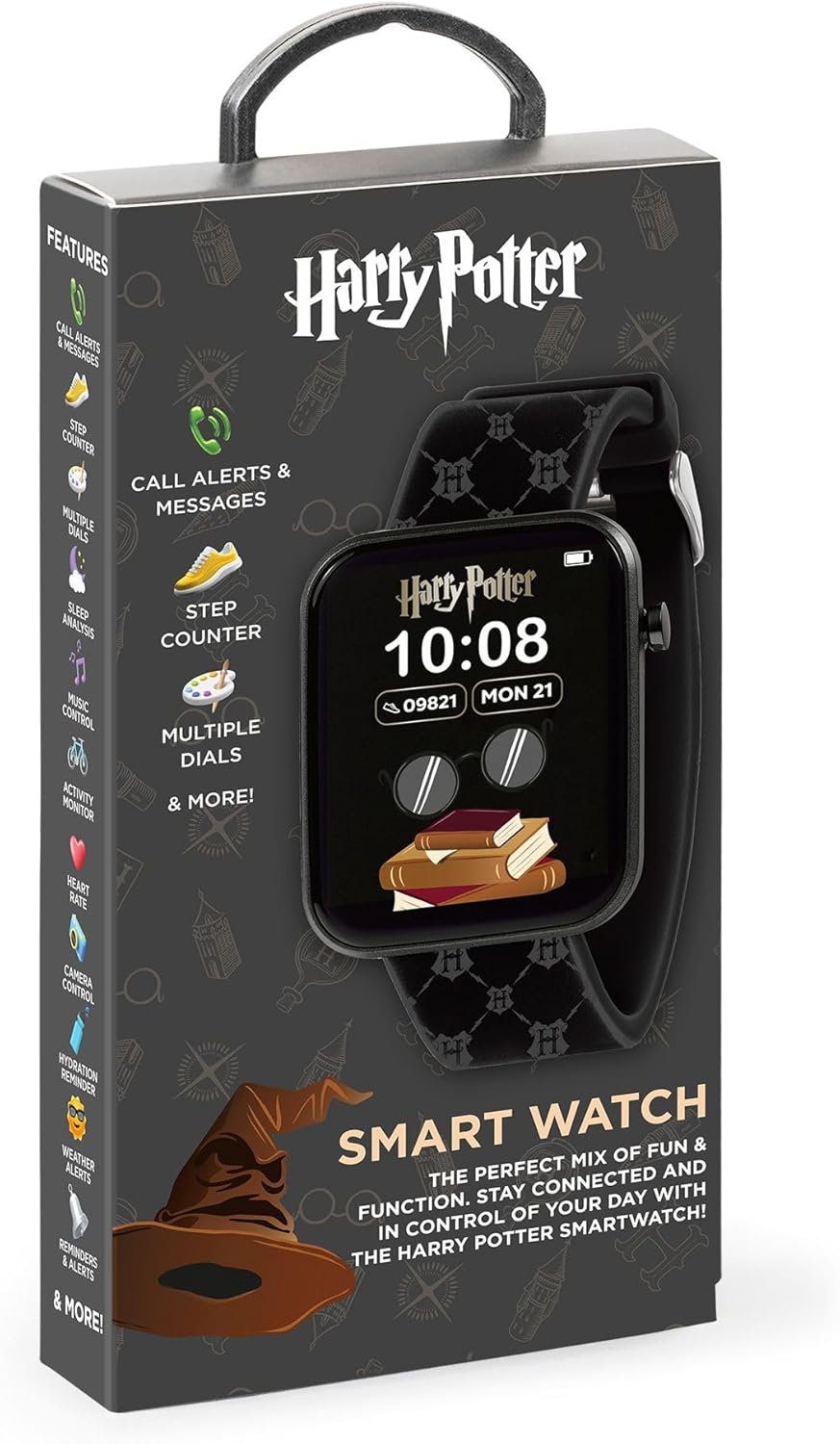 Accutime Harry Potter Kids Black Printed Strap Interactive Smart Watch