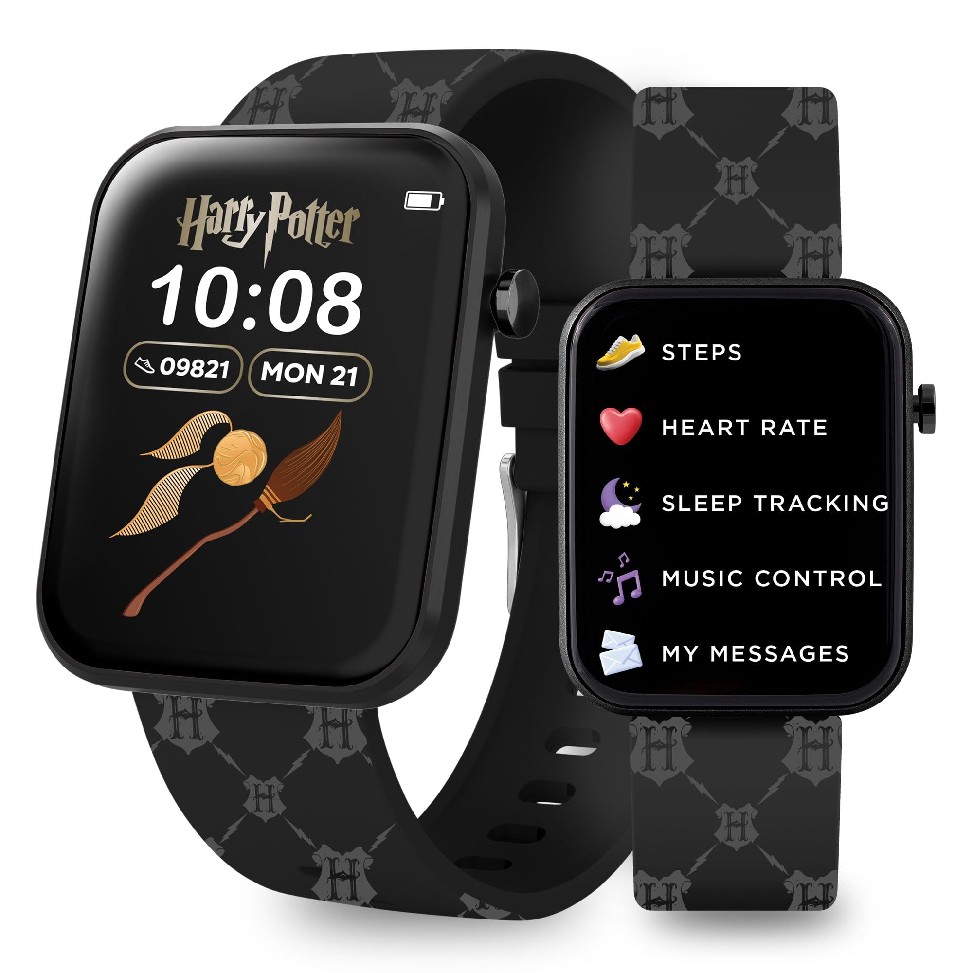 Accutime Harry Potter Kids Black Printed Strap Interactive Smart Watch