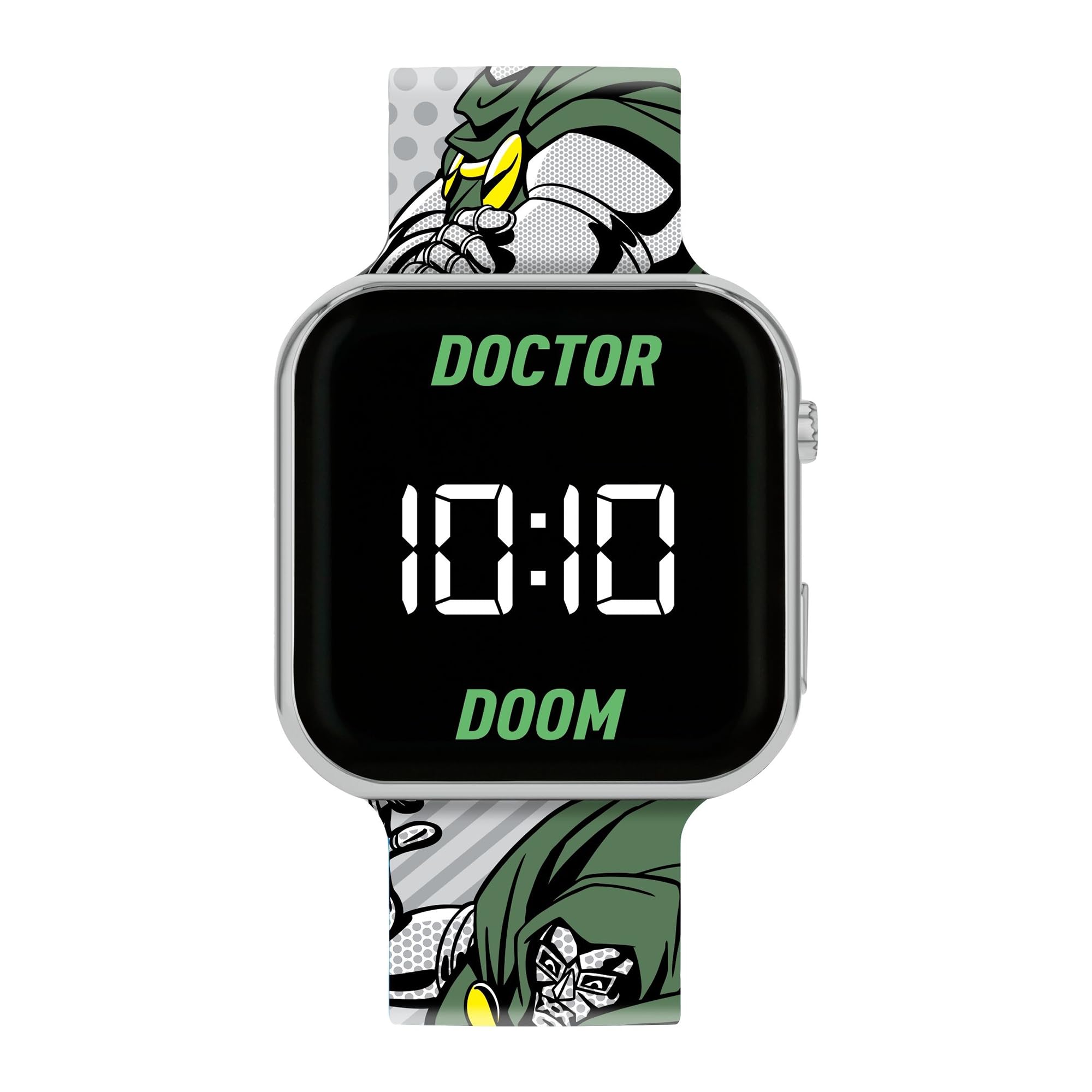 Accutime Doctor Doom LED Display Watch with Silicone Character Strap for Kids