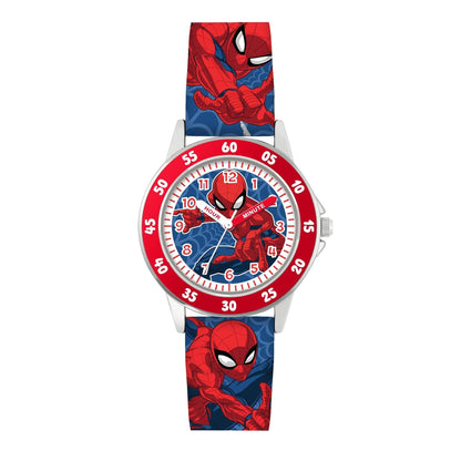 Spiderman Dial Quartz Watch with Silicone Character Strap for Kids