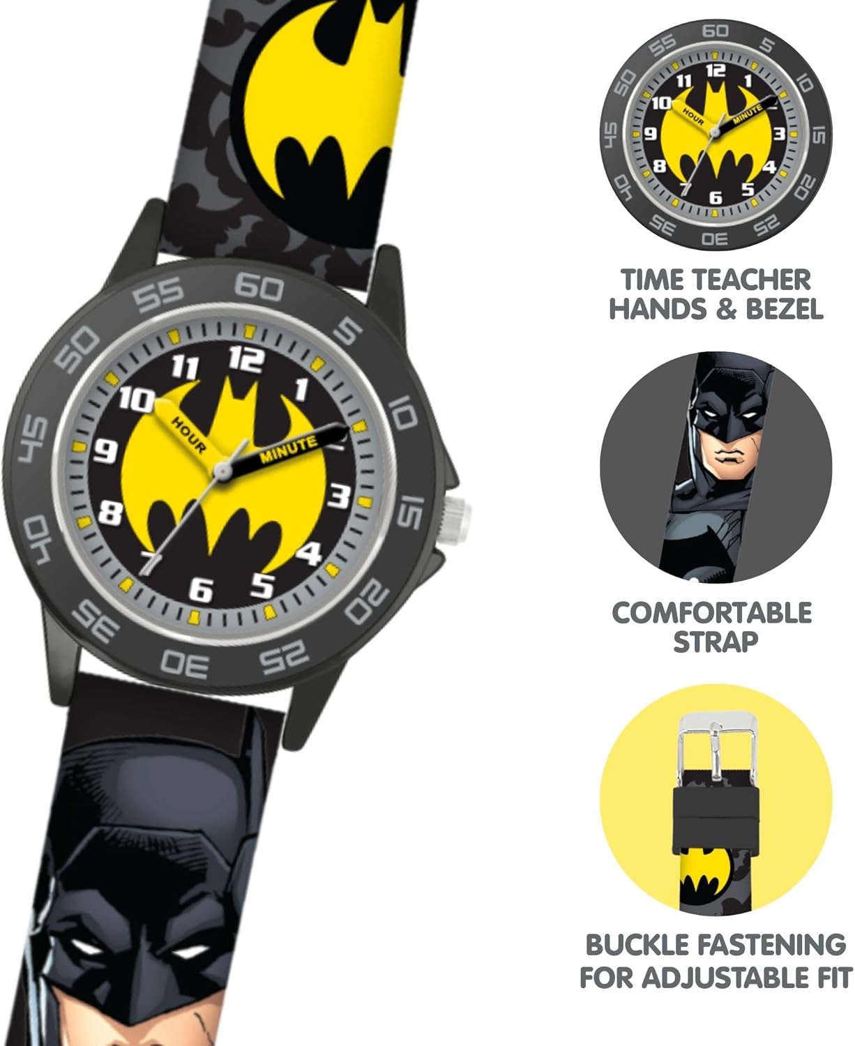 Accutime Batman Children's Time Teacher Analogue Watch