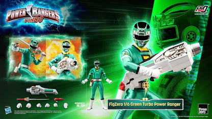 Power Rangers Turbo: FigZero Green Turbo Ranger Action Figure in scala 1:6