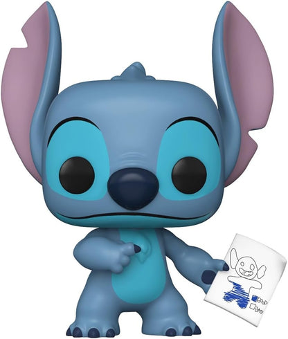 Funko Pop! Disney: Lilo & Stitch - Stitch with Mood Chart - 1/6 Odds for Rare Chase Variant - Collectable Vinyl Figure - Gift Idea - Official Merchandise - Toys for Kids & Adults - Disney Fans