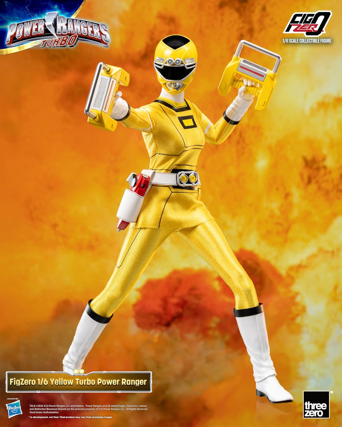 Power Rangers Turbo: FigZero Yellow Turbo Ranger Action Figure in scala 1:6