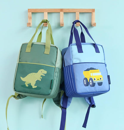 A Little Lovely Company - Little Square Backpack - Dinosaur - Perfectly Sized For Toddlers