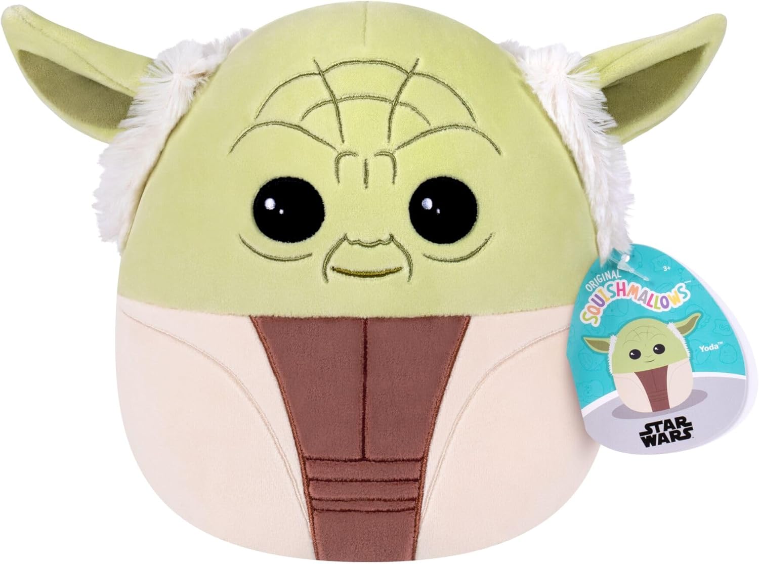 Squishmallows SQDI01956 - Star Wars Yoda 20 cm, offizielles Jazwares Plüsch, superweiches Kuscheltier