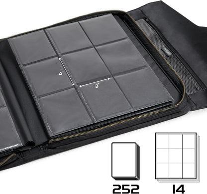 ENHANCE Raccoglitore Standard di Caricamento Dal'alto - Album TCG per 252 carte Toploader con Pagine a 9 Tasche, Esterno Protettivo Premium, Tasca per Tag - Compatibile con Magic the Gathering e Altro