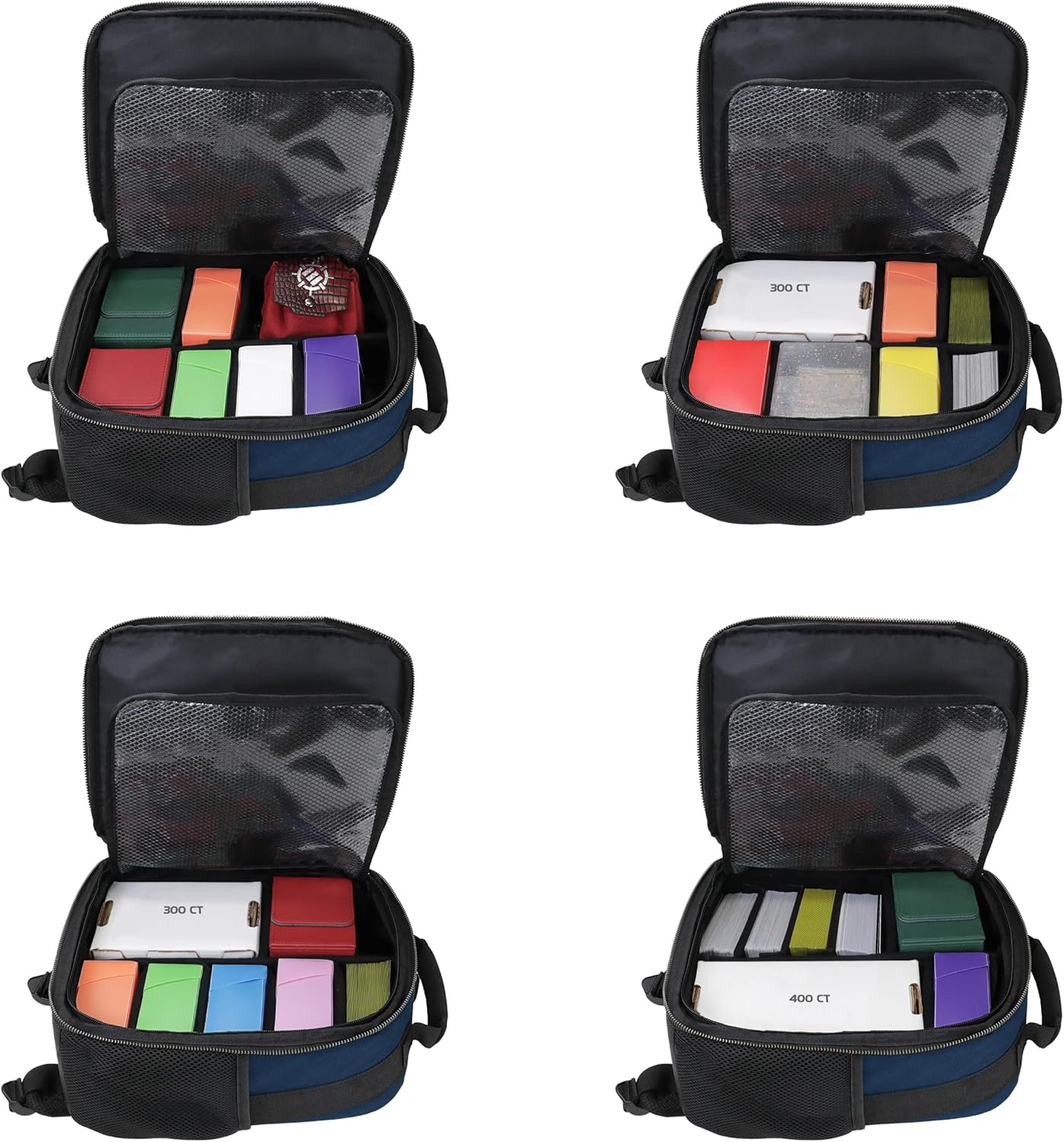 ENHANCE Collector's Edition Kleine Karten-Rucksack - Karten-Protektor Bildschirm, Aufbewahrung, Deckboxen - TCG Rucksack mit Spielmattenhalter, Kompatibel mit Magic the Gathering (Drachen Blau