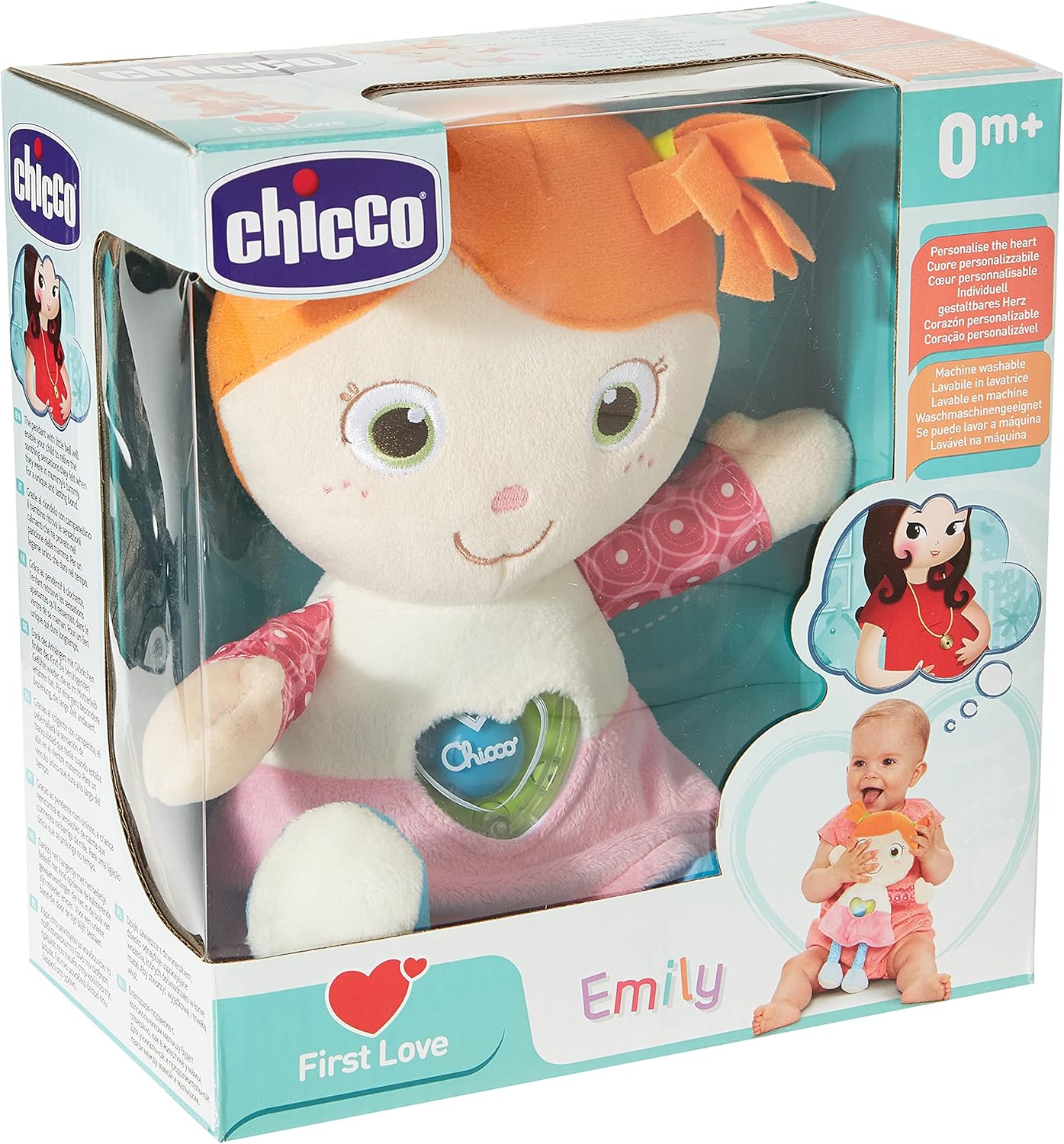 Chicco 00007942000000 Cuddly Doll First Love, Multi-Coloured