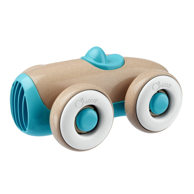 Chicco Eco+ Car, Toy Car With Free Wheels, Paint-Free, Made Of Recycled Plastic And Bioplastic, Vintage Design, Suitable For Eye-Hand Coordination, Toy For Children From 1 Up To 3 Years