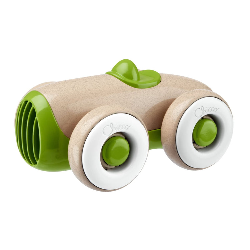 Chicco Eco+ Car, Toy Car With Free Wheels, Paint-Free, Made Of Recycled Plastic And Bioplastic, Vintage Design, Suitable For Eye-Hand Coordination, Toy For Children From 1 Up To 3 Years