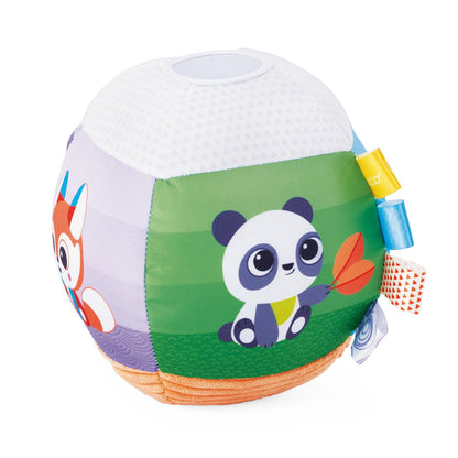 Chicco Electronic Music Ball, Melodies and Sounds, Soft Ball with Fabrics and Labels, for Corching, Light Game Mirror, Washing Machine, Kids Games 3 Months, 3 Years