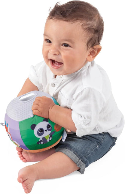 Chicco Electronic Music Ball, Melodies and Sounds, Soft Ball with Fabrics and Labels, for Corching, Light Game Mirror, Washing Machine, Kids Games 3 Months, 3 Years