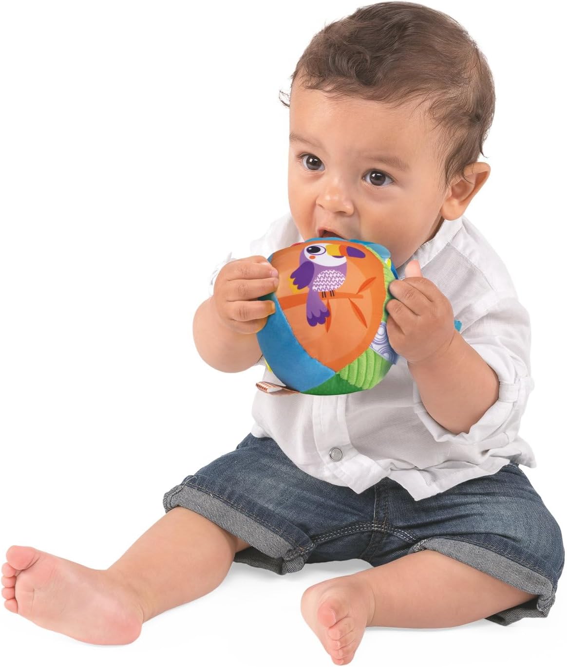 Soft ball, soft and light ball with different textures, easy to grip, helps develop tactile feeling, manual coordination and crawling, can be attached to stroller