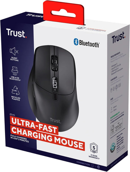 Zevo Fast Rech Multi-Wrls Mouse Blk
