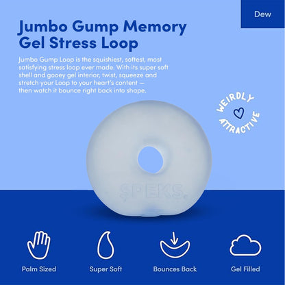 Gump Jumbo Loop Gel-Filled Stress Ball | Ultra-Squishy Fidget Toy for Stress Relief & Focus | Anxiety Ball for Adults & Teens | Sensory Squeeze Toy | Dew