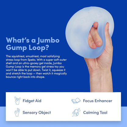 Gump Jumbo Loop Gel-Filled Stress Ball | Ultra-Squishy Fidget Toy for Stress Relief & Focus | Anxiety Ball for Adults & Teens | Sensory Squeeze Toy | Dew