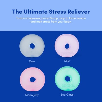 Gump Jumbo Loop Gel-Filled Stress Ball | Ultra-Squishy Fidget Toy for Stress Relief & Focus | Anxiety Ball for Adults & Teens | Sensory Squeeze Toy | Dew