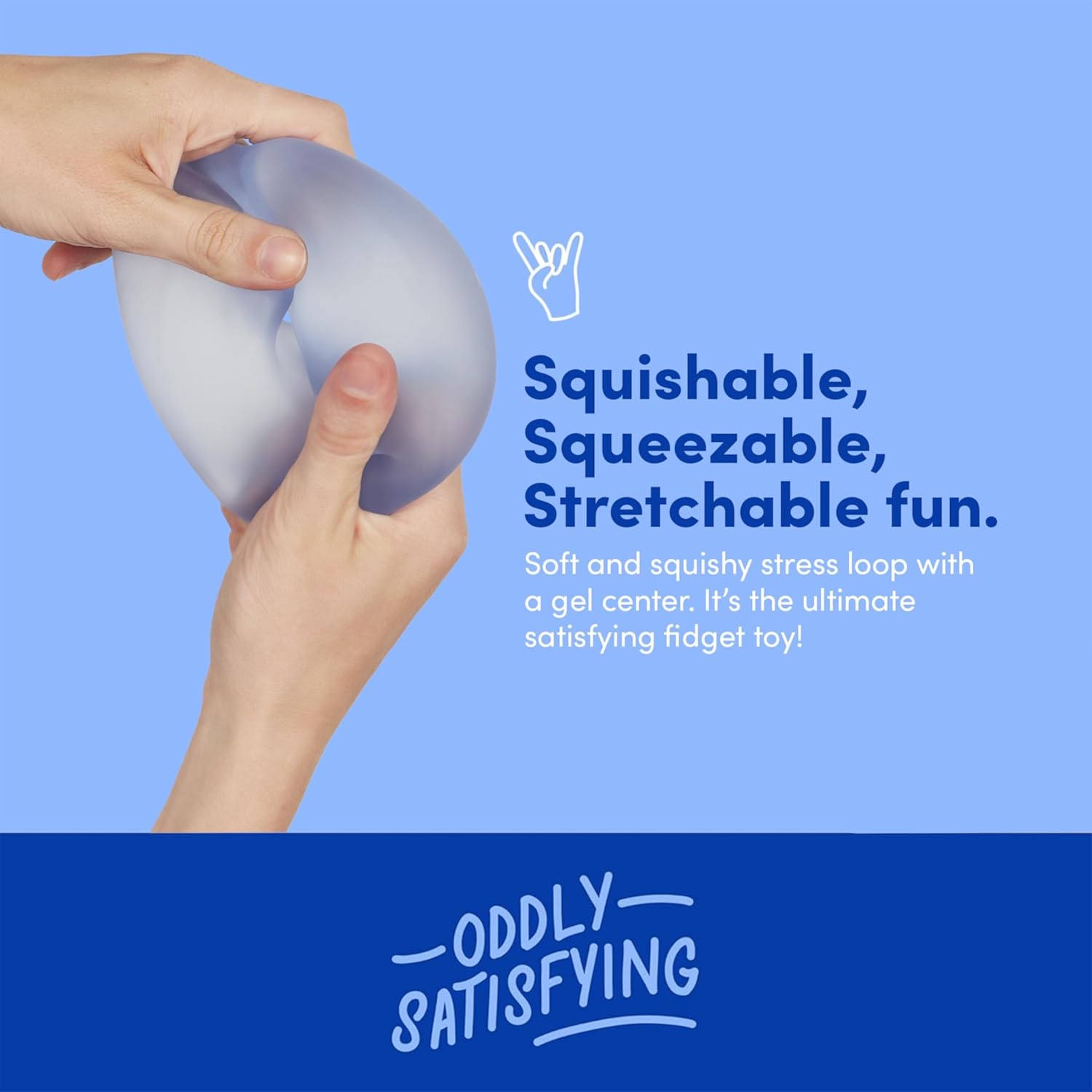 Gump Jumbo Loop Gel-Filled Stress Ball | Ultra-Squishy Fidget Toy for Stress Relief & Focus | Anxiety Ball for Adults & Teens | Sensory Squeeze Toy | Dew