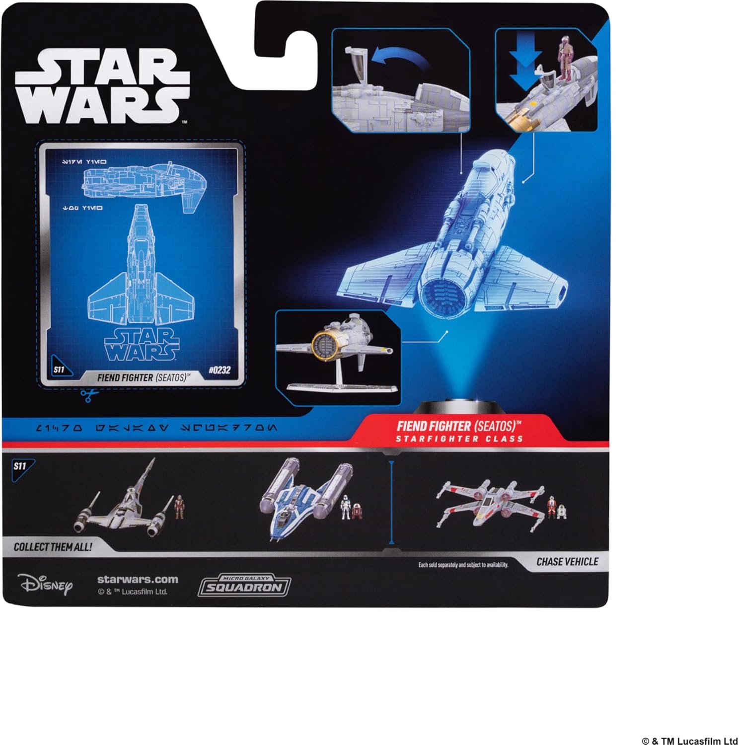 Jazwares SWJ0535 Fiend Fighter Fahrzeug (ca. 12,5 cm) mit Star Navigator Guard Pilot Micro-Figur (ca. 2,5 cm) – Series 11