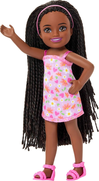 Barbie - Chelsea Core Doll - Pink Dress with Hearts  /Toys