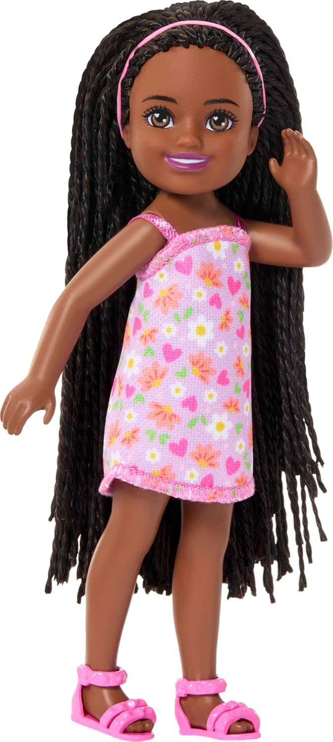 Barbie - Chelsea Core Doll - Pink Dress with Hearts  /Toys