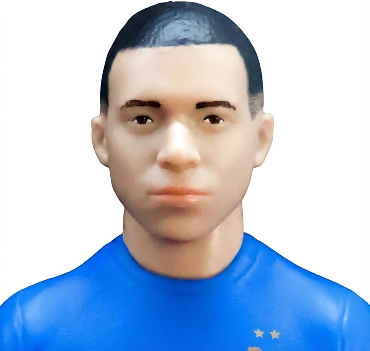 Megableu - FFF Figure Killian Mbappé No. 10 - 20 cm - Large Realistic & Articulated Football Figure with 10 Points - Officially Licensed Product of the French Team - Football with Ball
