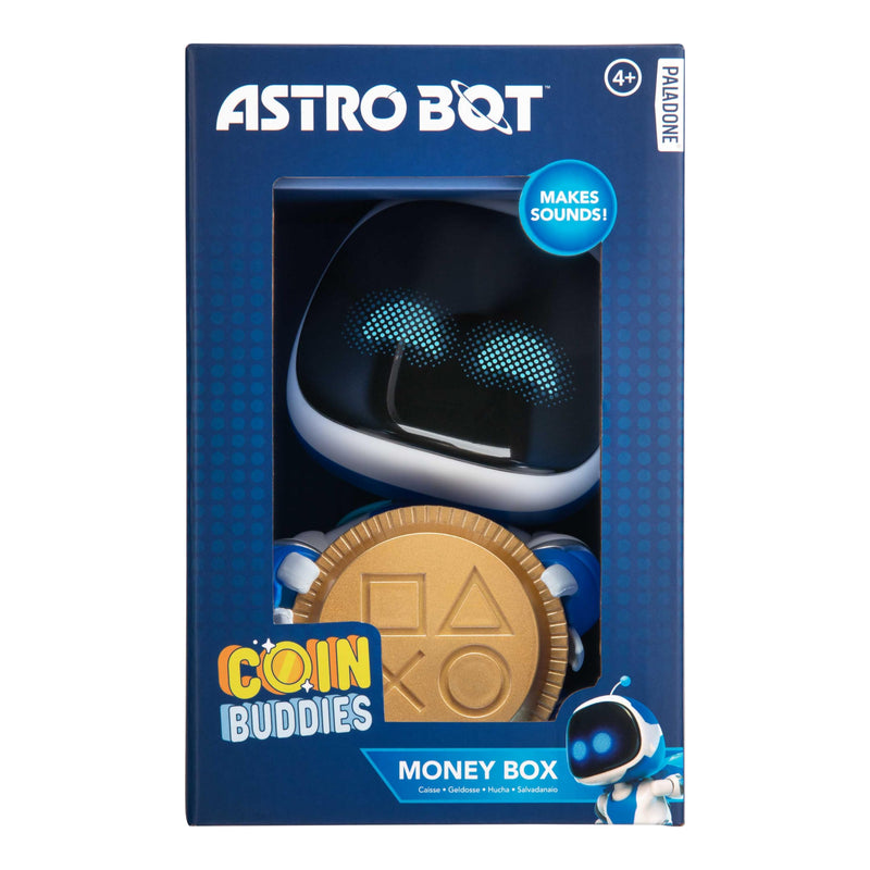 Astro Bot Coin Buddies Money Box – 18cm Interactive Piggy Bank with Sound Effects, Battery-Powered Coin Bank for Kids & Gamers, Fun Savings Toy (Batteries Not Included) | Paladone