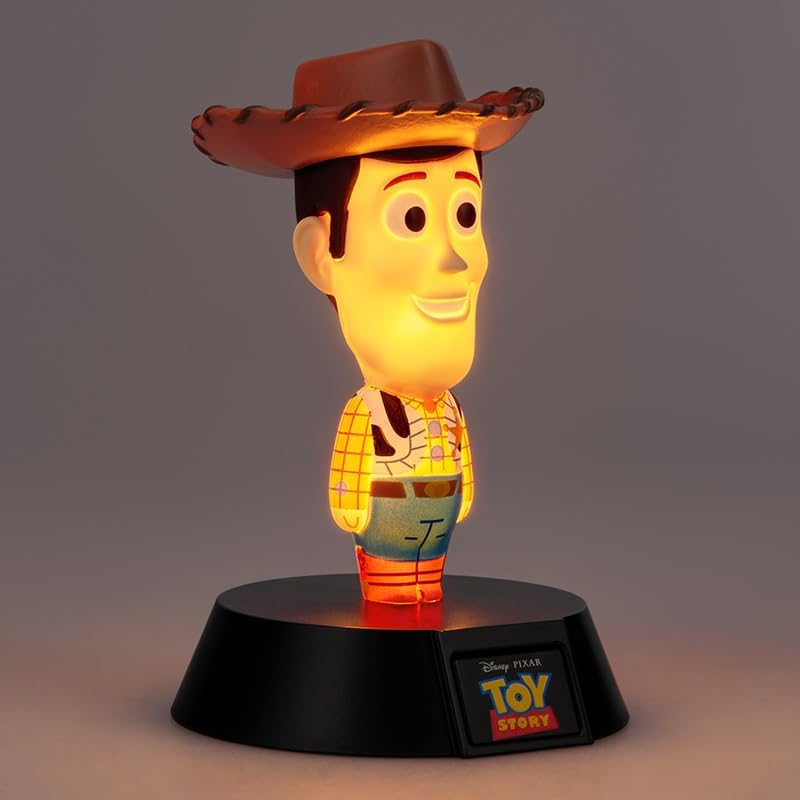 Paladone Toy Story Woody Icon Light – 11cm Woody Character Lamp – Soft Glow Light for Kids Bedrooms