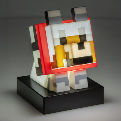 Paladone Minecraft Wolf Icon Light – 11cm Light‑Up Figure for Bedroom, Desk or Gaming Setup – Battery Powered