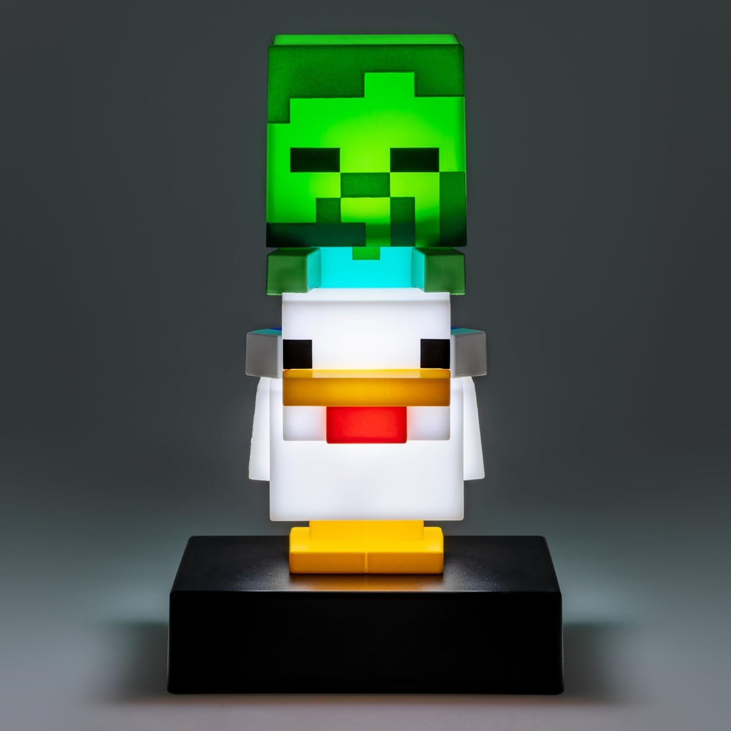 Paladone Minecraft Chicken Jockey Icon Light – 12cm Light‑Up Mini Figure – Fun Bedroom or Desk Lamp for Gamers