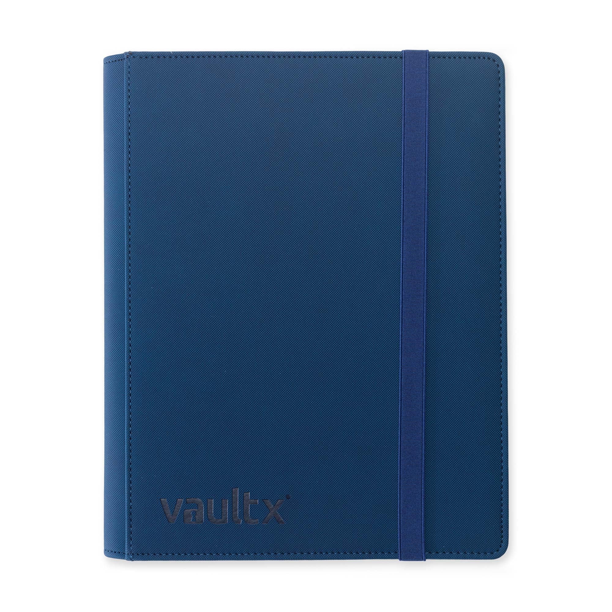 Vault X 9 Pocket Trading Card Strap Binder, 360 Cards, Premium Exo-Tec Album Material, 20 Side-Loading Pages, Folder for Collectible Games, Sports, TCG (Blue