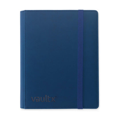 Vault X 9 Pocket Trading Card Strap Binder, 360 Cards, Premium Exo-Tec Album Material, 20 Side-Loading Pages, Folder for Collectible Games, Sports, TCG (Blue