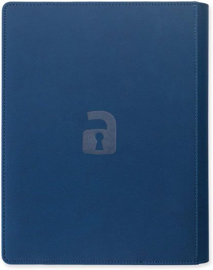 Vault X 9 Pocket Trading Card Strap Binder, 360 Cards, Premium Exo-Tec Album Material, 20 Side-Loading Pages, Folder for Collectible Games, Sports, TCG (Blue