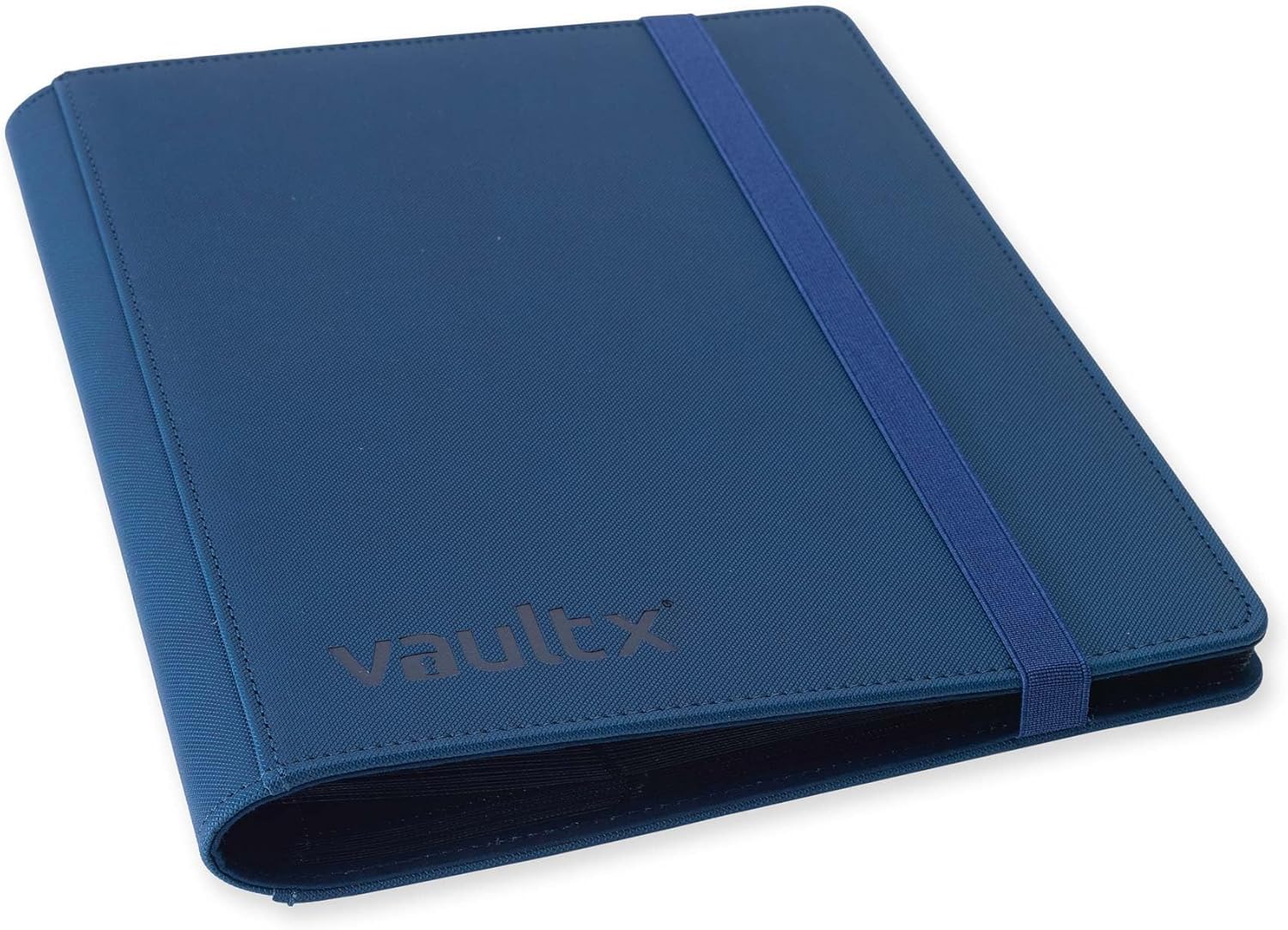 Vault X 9 Pocket Trading Card Strap Binder, 360 Cards, Premium Exo-Tec Album Material, 20 Side-Loading Pages, Folder for Collectible Games, Sports, TCG (Blue