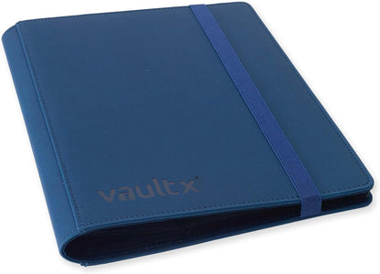 Vault X 9 Pocket Trading Card Strap Binder, 360 Cards, Premium Exo-Tec Album Material, 20 Side-Loading Pages, Folder for Collectible Games, Sports, TCG (Blue
